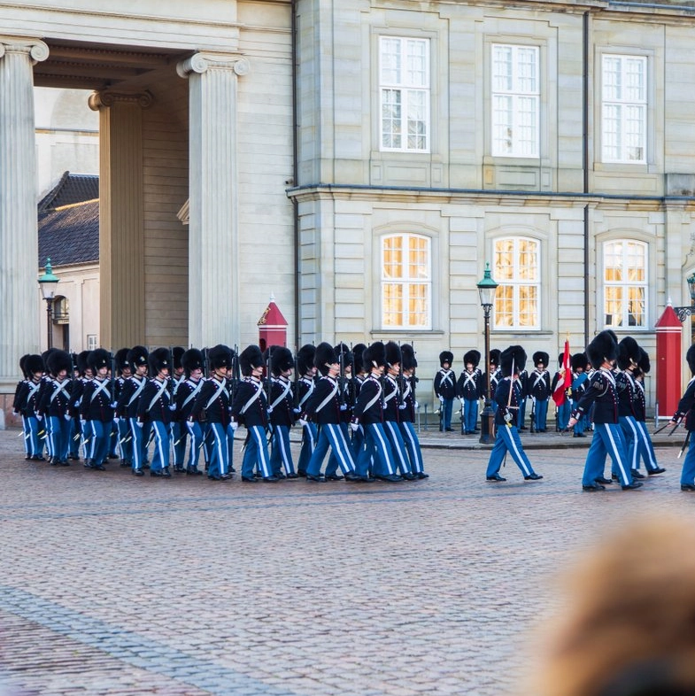 La relève de la Garde du palais d'Amalienborg